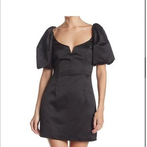 NEW! Do+Be black mini dress with puff sleeves